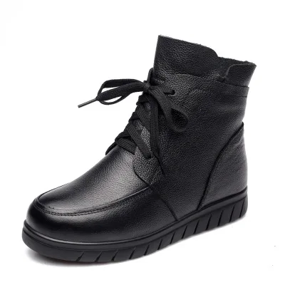 Новинка 2020 года женские зимние ботинки винтажные Теплые Зимние ботильоны из