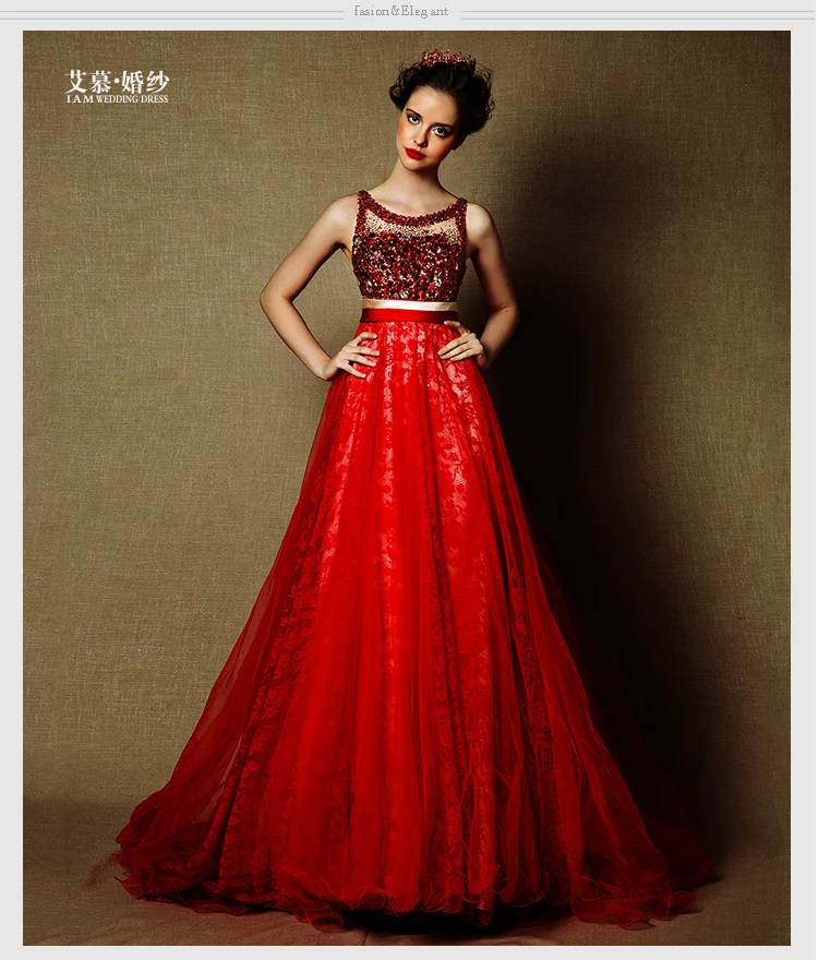 

Женское вечернее платье, длинное ТРАПЕЦИЕВИДНОЕ ПЛАТЬЕ С Красными кружевами, роскошное привлекательное Прозрачное платье для выпускного в...