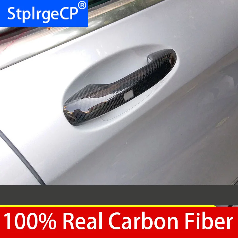 100% Real Carbon Fiber Auto Outer Door Handle Cover for Mercedes Benz E Class W213 2016 2017 2018 Car Styling