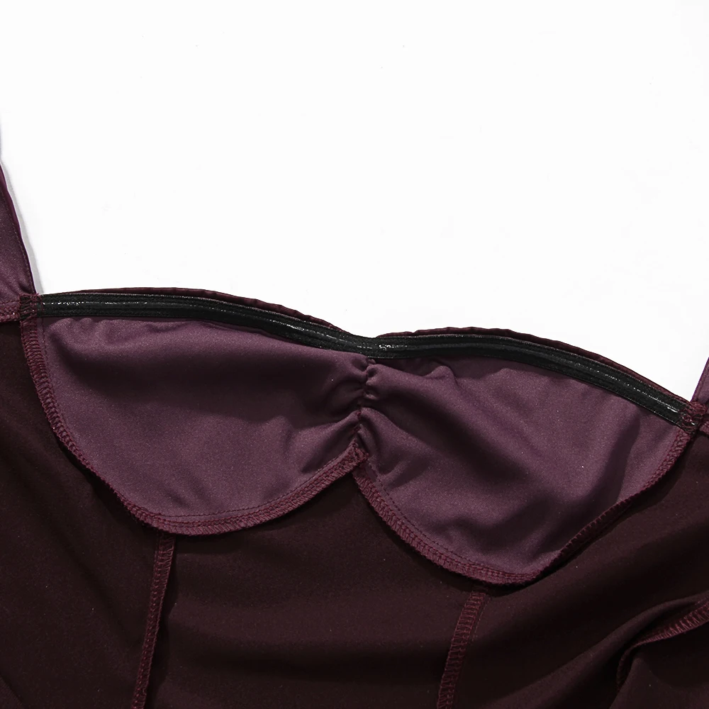 

Fyrneh Satin Dresses for Women Casual Elegant Sexy Long Sleeve Blackless Side Split Knee Length Dress