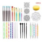 33 шт. набор инструментов в горошек Мандала для рисования каменными камнями трафаретная ручка для рисования B95C