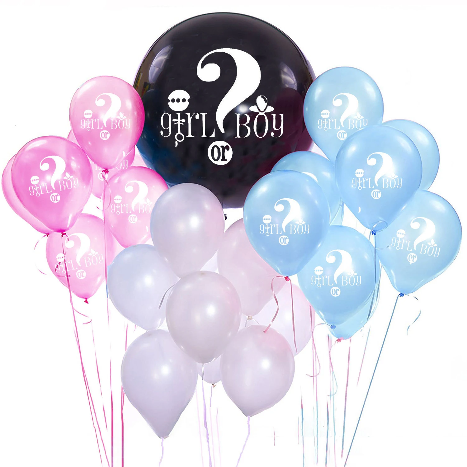 1 комплект черный мальчик или девочка розовый синий прозрачный Круглый латексный