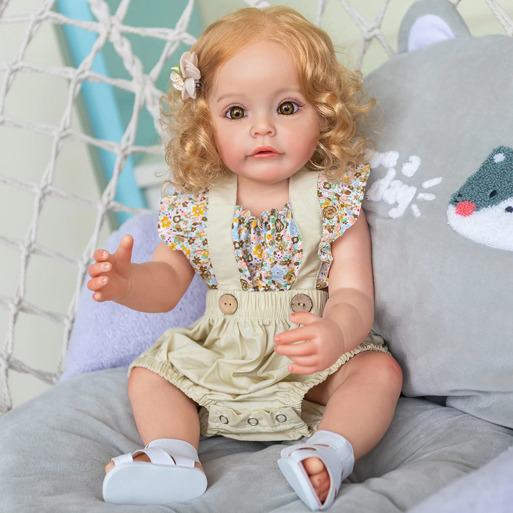 

Reborn Baby Dolls Cute Soft Handmade Realistic Newborn Silicone Vinyl Baby Dolls Toys for Girl Boys Kids Birthday Xmas Gift