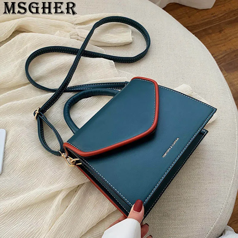 Женская сумка на плечо MSGHER однотонная с буквенным принтом в стиле Джокер модель