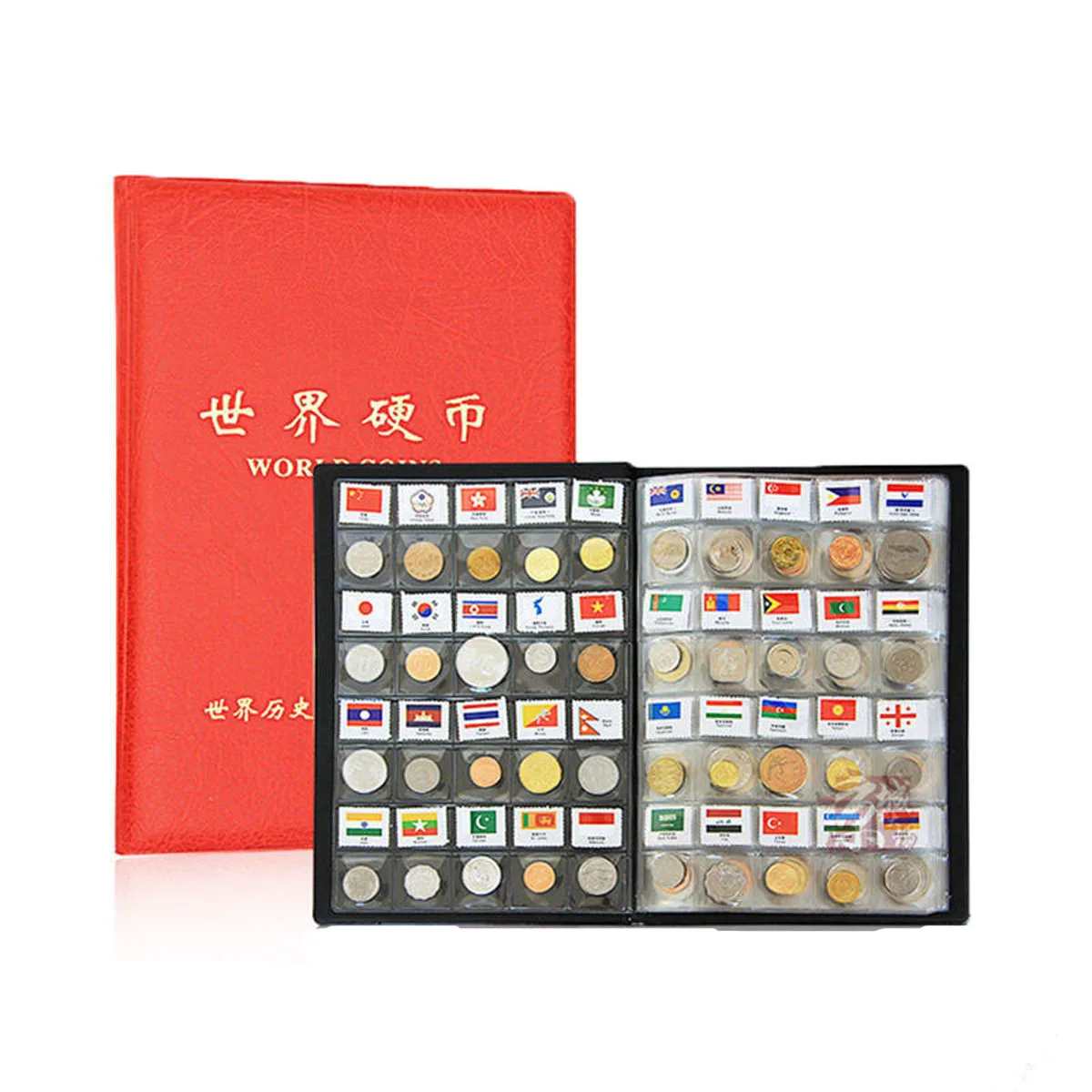 180 Pcs Countries Area Different World Coin With Flags Album Collections Gift Random Color Book | Non-currency Coins