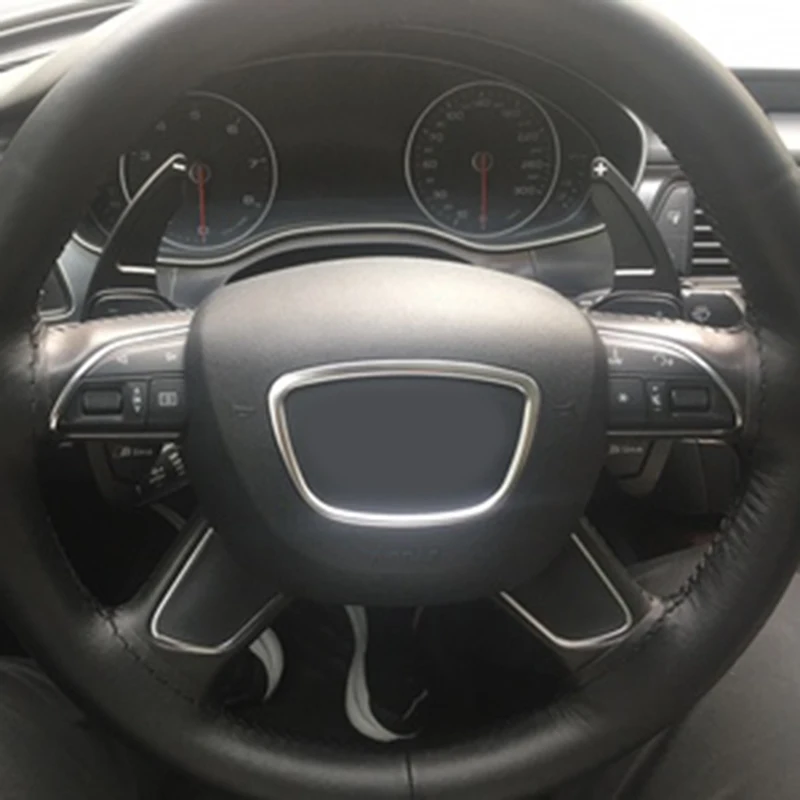Серебристая хромированная отделка рулевого колеса фоторамка с логотипом