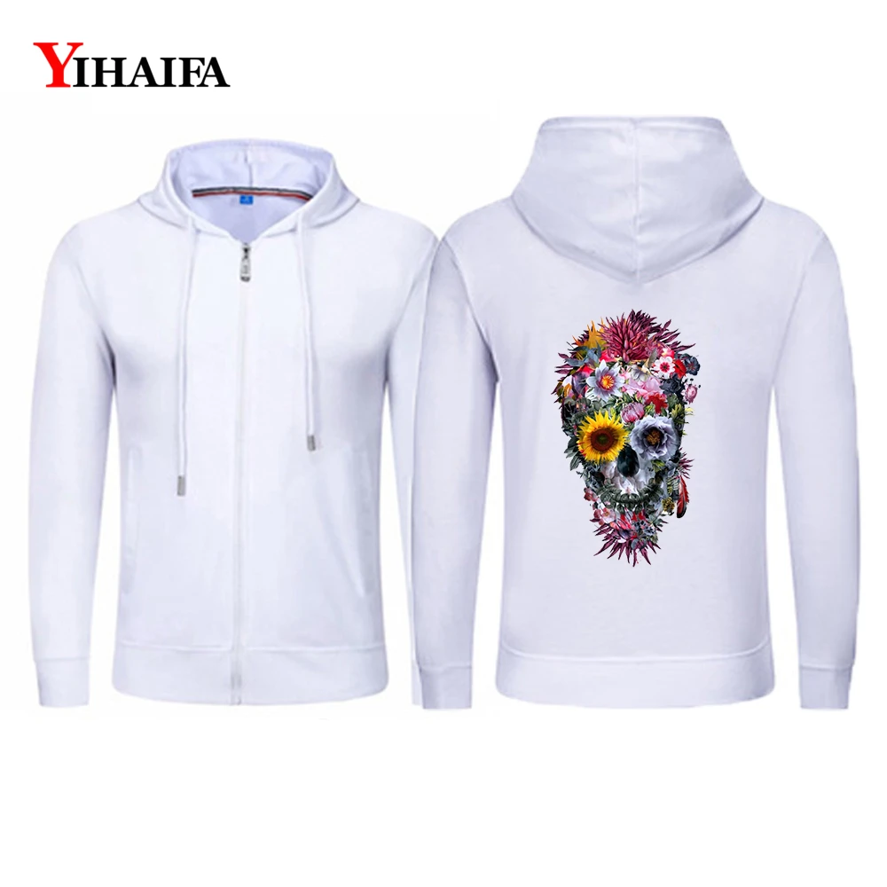 YIHAIFA Мужская мода толстовка с капюшоном куртка на молнии повседневные толстовки
