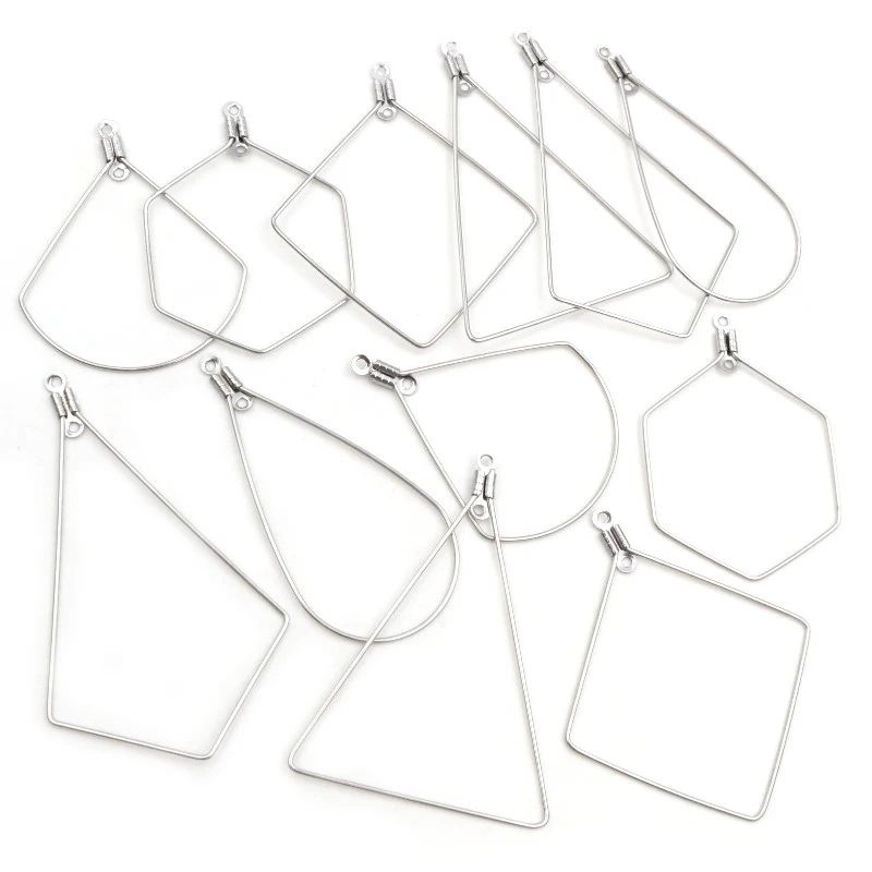 (Никогда не выцветает) 30 шт./лот геометрической формы из нержавеющей стали DIY Drop