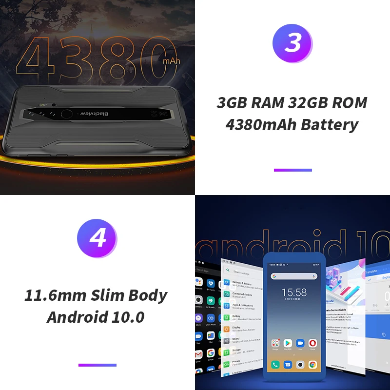 Blackview BV6300 3 Гб оперативной памяти 32 встроенной Octa Core Android 10 0 смартфон 5 7 дюймов NFC 4380
