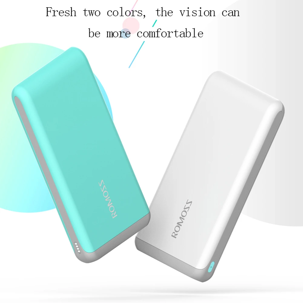 ROMOSS Arrow 20 power Bank 20000mAh 2.1A Быстрая зарядка литий полимерный двойной USB внешний банк