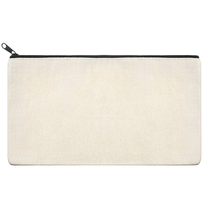 

24 шт., сумки для макияжа из холста, сумки на молнии, чехол для карандаша, пустые DIY сумки для рукоделия, косметичка для путешествий, сделай сам,...