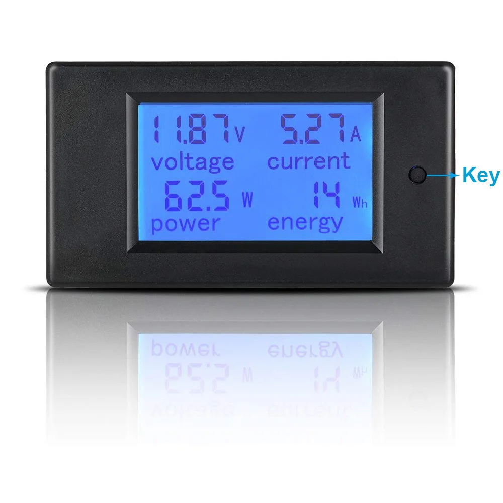 PZEM-051 DC Digital Ammeter Voltmeter 6.5-100V 4 IN1 LCD Motorcycle Voltage Current Power Energy Monitor With 50A Shunt New | Инструменты