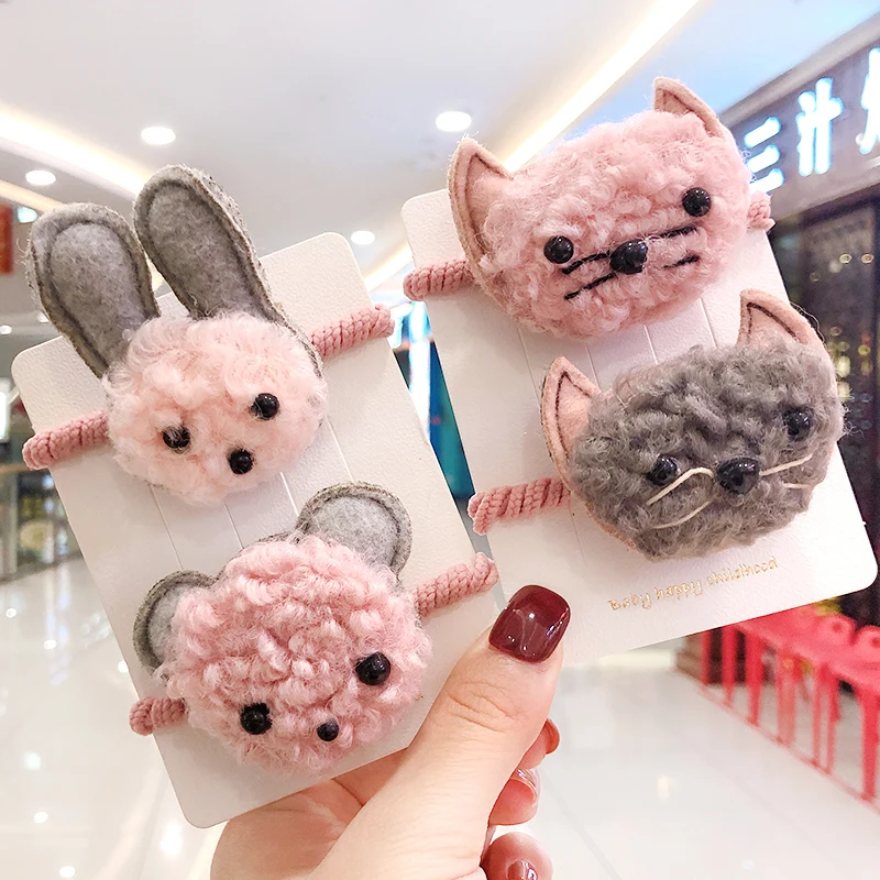 Резинки для волос Детские нейлоновые в виде кролика медведя собаки