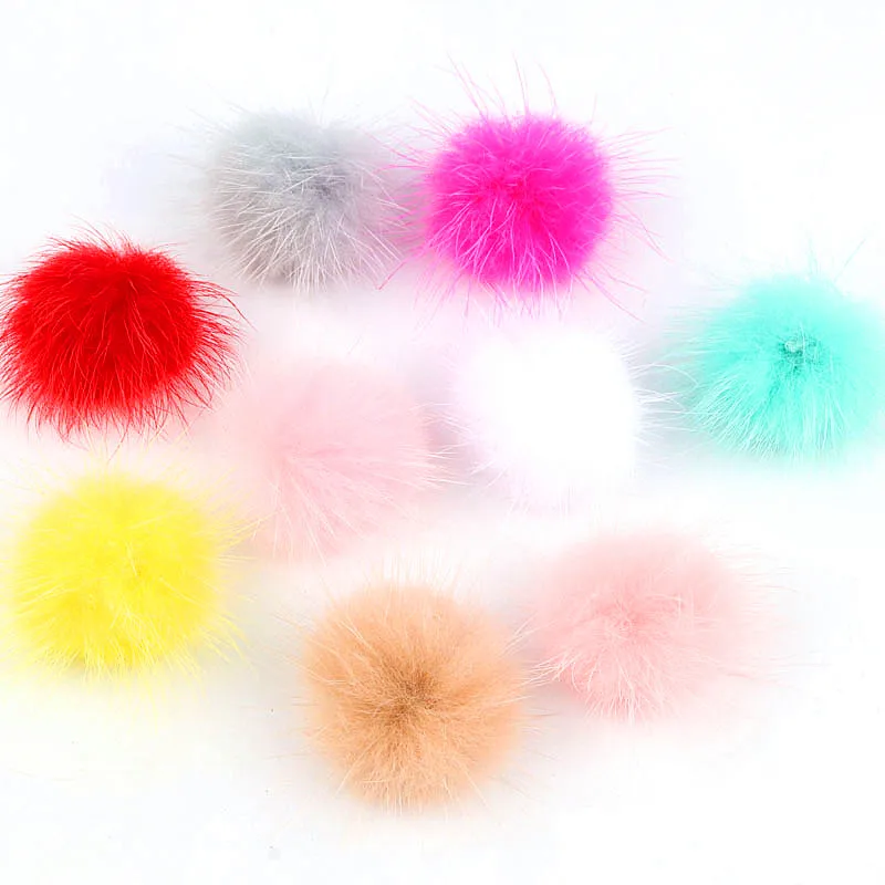 Шарик-помпон из меха норки 3 см 10 шт. | Дом и сад