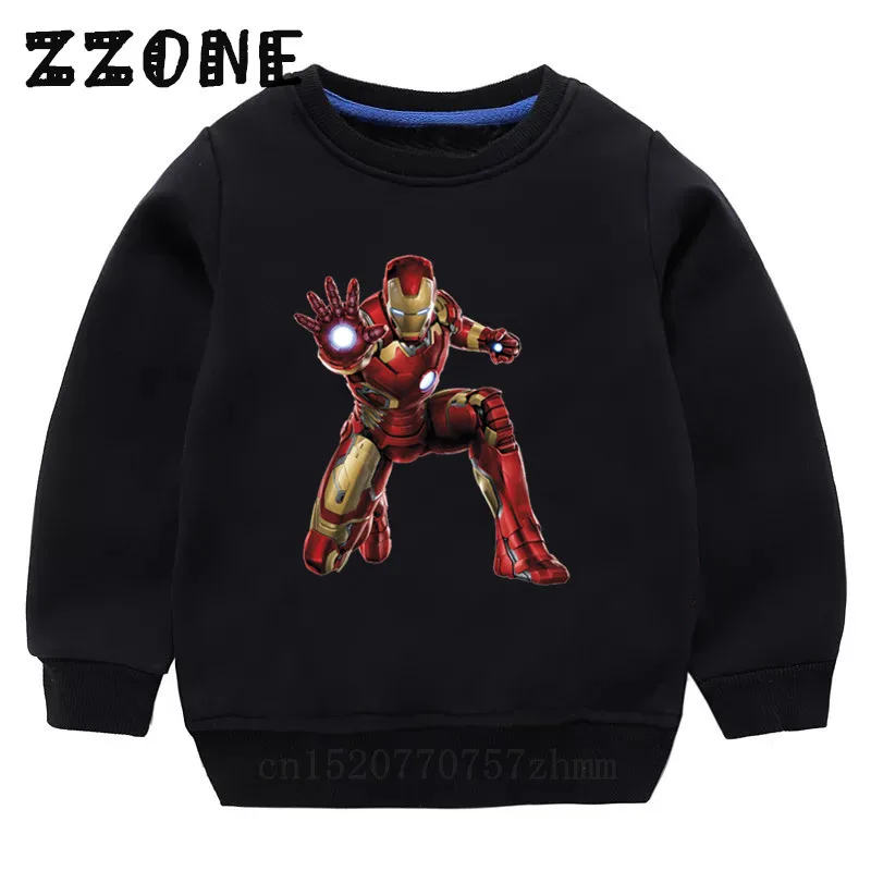 Детские толстовки с капюшоном свитшоты героями мультфильмов Marvel мстители