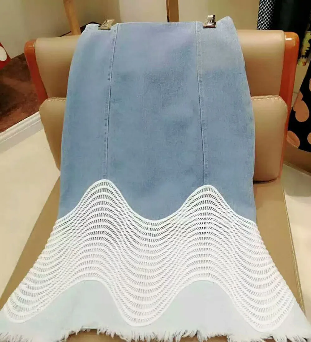 Модная вышитая волной кружевная отделка французская Изысканная лента