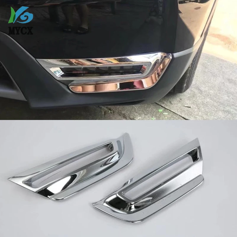 

2 шт., хромированные передние противотуманные фасветильник для Honda CR V CRV 2017 2018 2019 ABS