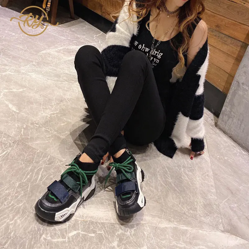 RY RELAA женские кроссовки коллекция 2018 года модная обувь из натуральной кожи на