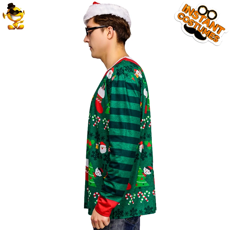 

Adult Man Santa Claus Costume 3D Printed Santa Claus T-shirt Christmas Party Carnival Costume