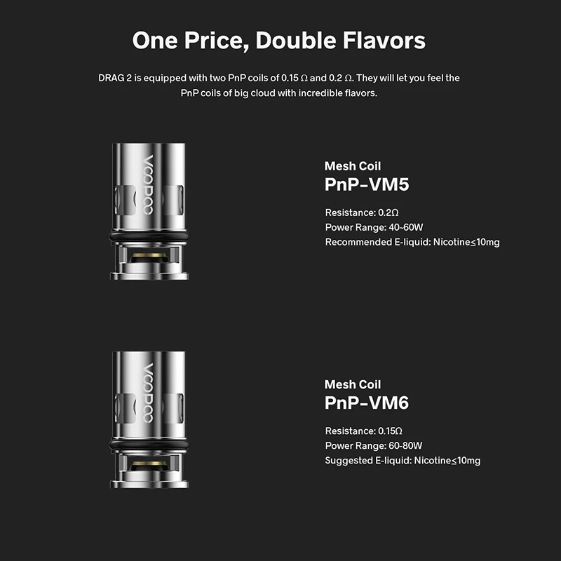 Электронная сигарета VOOPOO Drag 2 обновленная версия 4 5 мл Pnp Pod Tank испаритель
