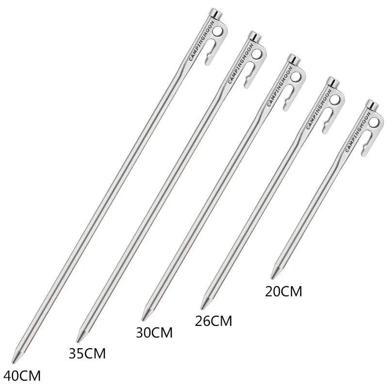 

6PCS Outdoor Camping High Strength Titanium Alloy Tent Pegs Canopy Tent Accessories Nail Stakes 20cm 30cm 40cm Tent Nails