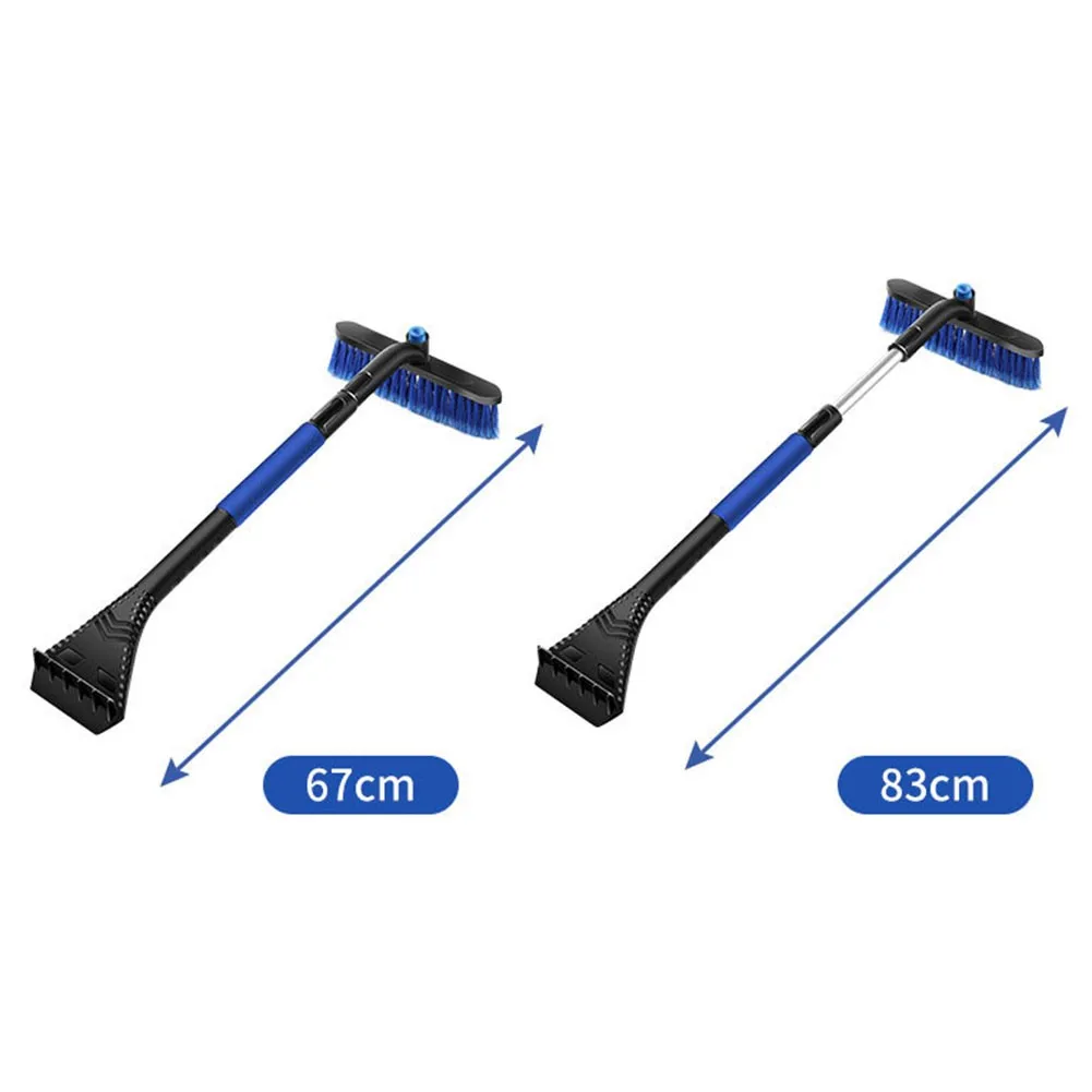 Автомобильная зимняя двухголовая фотощетка для снега раздвижная лопата 4 в 1