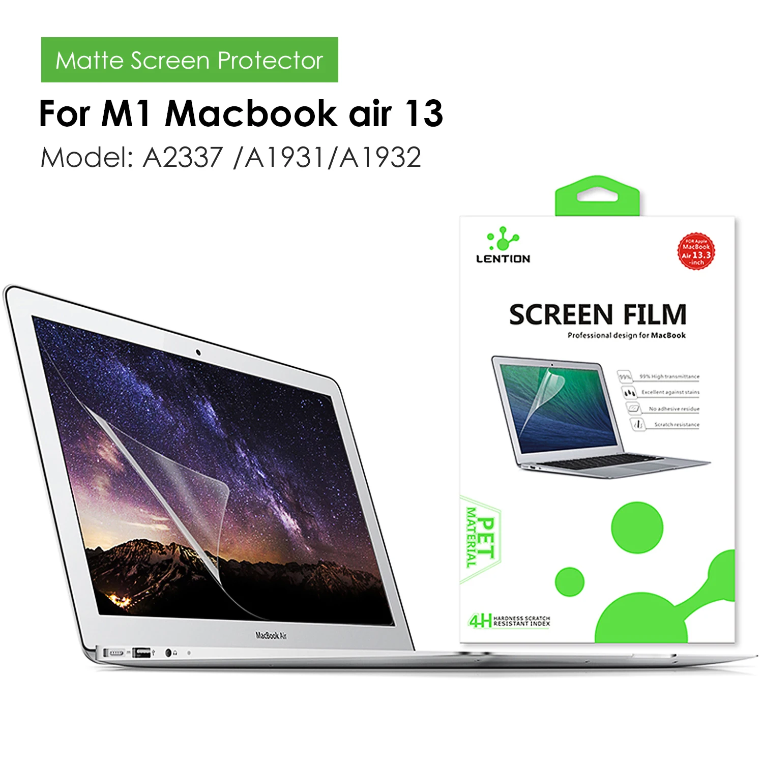 

Matte Screen Protector Film for 2020 M1 Macbook Air 13 inch model A2337 A2179 A1932 Screen Eye Protection MacBook Air skin