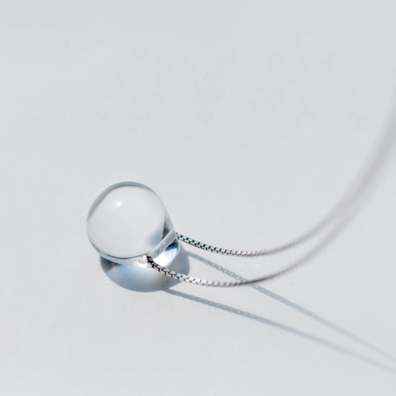 Trustdavis серебро 925 пробы модное белое прозрачное короткое ожерелье с подвеской