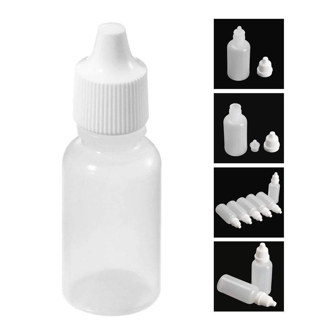 

50pcs Empty Plastic Squeezable Dropper Bottles