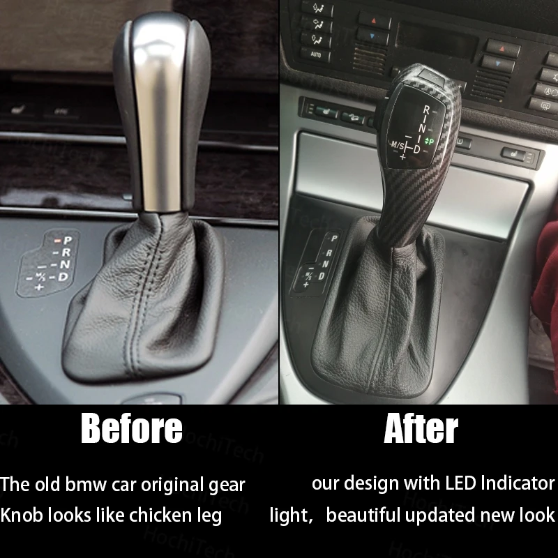 

Carbon Fiber LED Gear Shift Knob Automatic for BMW X1 X3 X5 Z4 1 3 5 7 E46 E39 E60 E90 E92 E82 E87 E38 E84 E83 E53 E86 E89