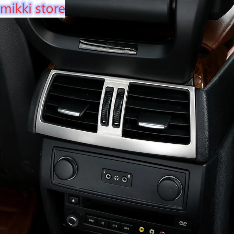 

Car Interior Armrest Box Rear Air Vent Outlet Cover Trim frame decoration strip Stickers for BMW X5 F15 X6 f16 E70 E71 Accessory