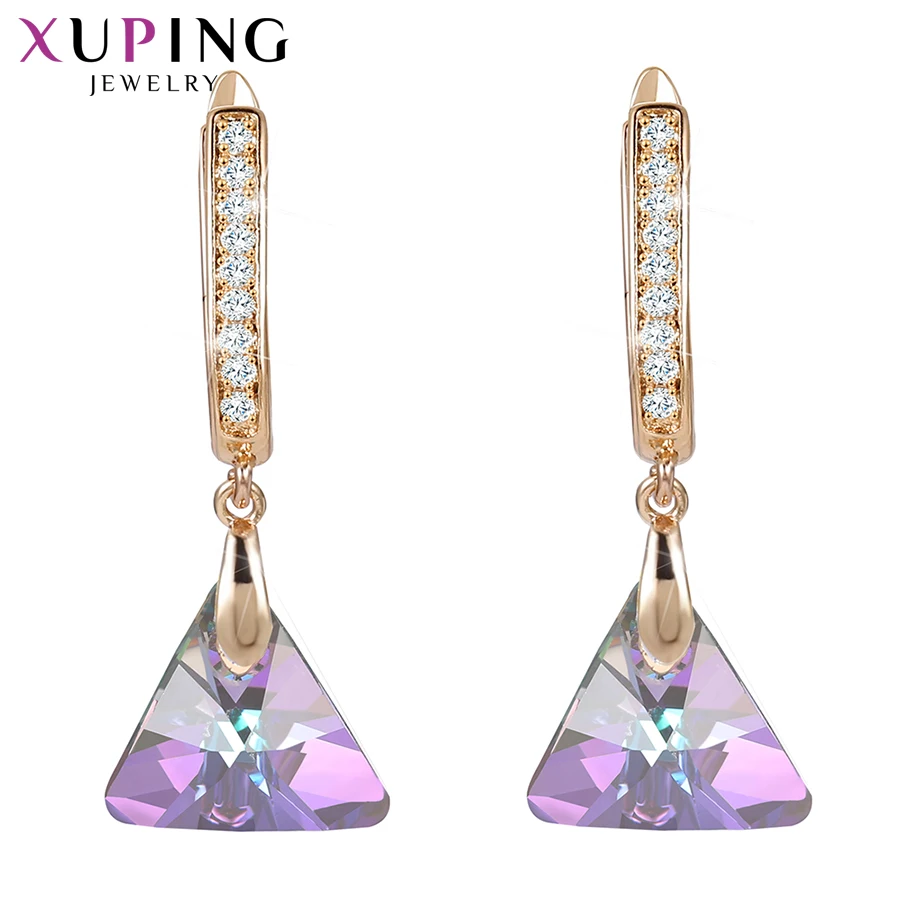 Xuping длинные Винтажные серьги с кристаллами от Swarovski Европейский стиль ювелирные изделия подарок на год для женщин девочек S185-20539