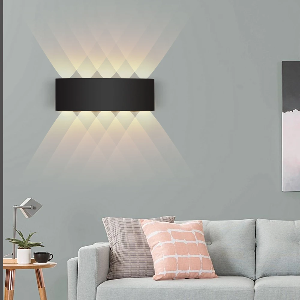 

IP65 LED Wall Light Aluminum RGB Outdoor Waterproof Garden Fence Indoor Fashion Wall Lamp For Bedroom Bedside Living Room Stairs