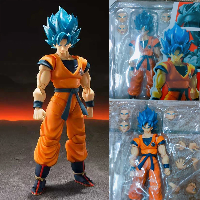 SHF Son Goku голубой Супер Синий Gokou маленький теншиньхан ямча Jiren Broly экшн-фигурка