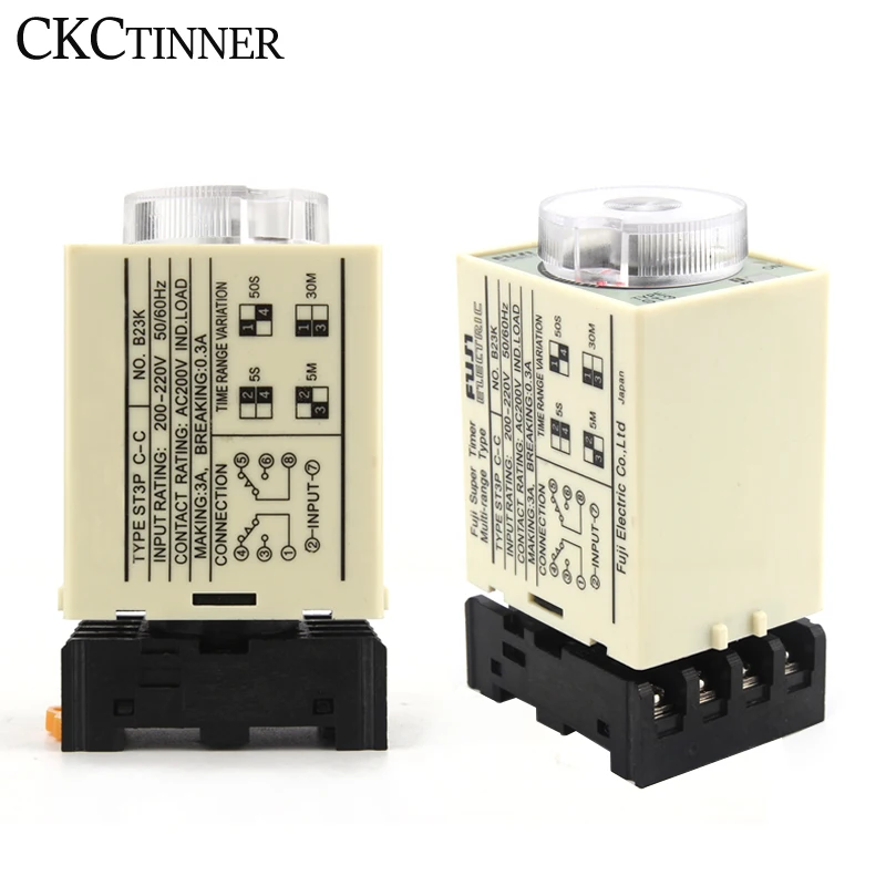 Реле включения и задержки ST3P series A-A/B/C/D/E/F/G (AC 380V 220V 110V DC 24V) задержка питания с