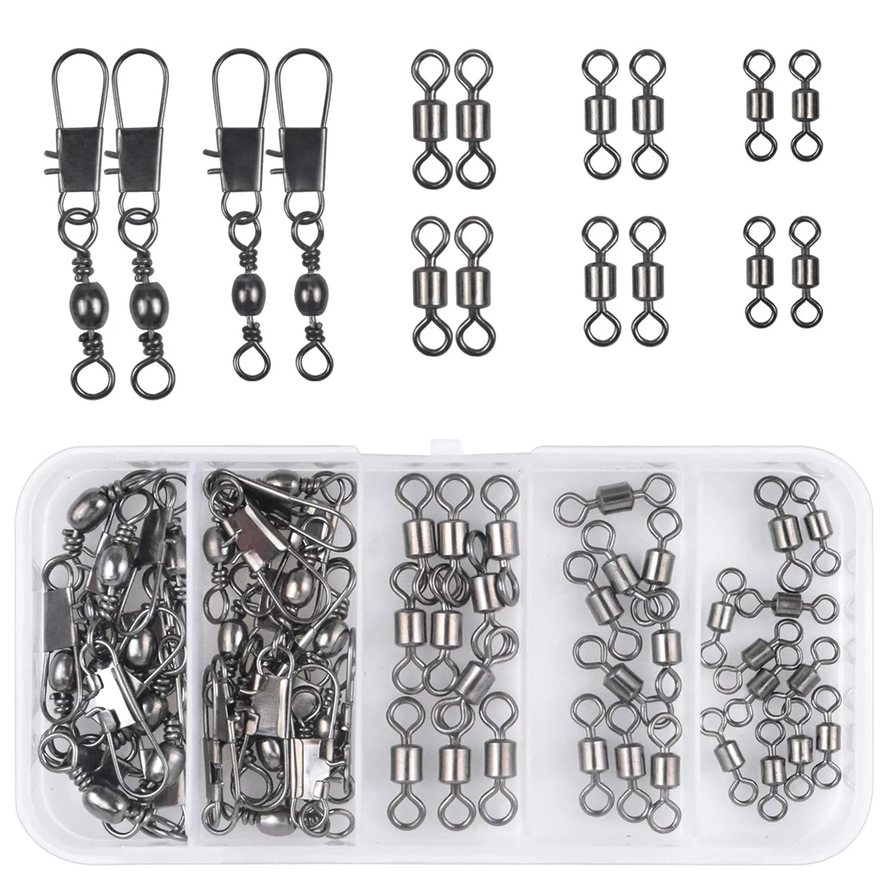 

50pcs Fishing Hooks Set Stainless Steel Single Circle Fishhook Fly Fishing Jip Barbed Carp Hooks Sea Tackle Accessories Silver