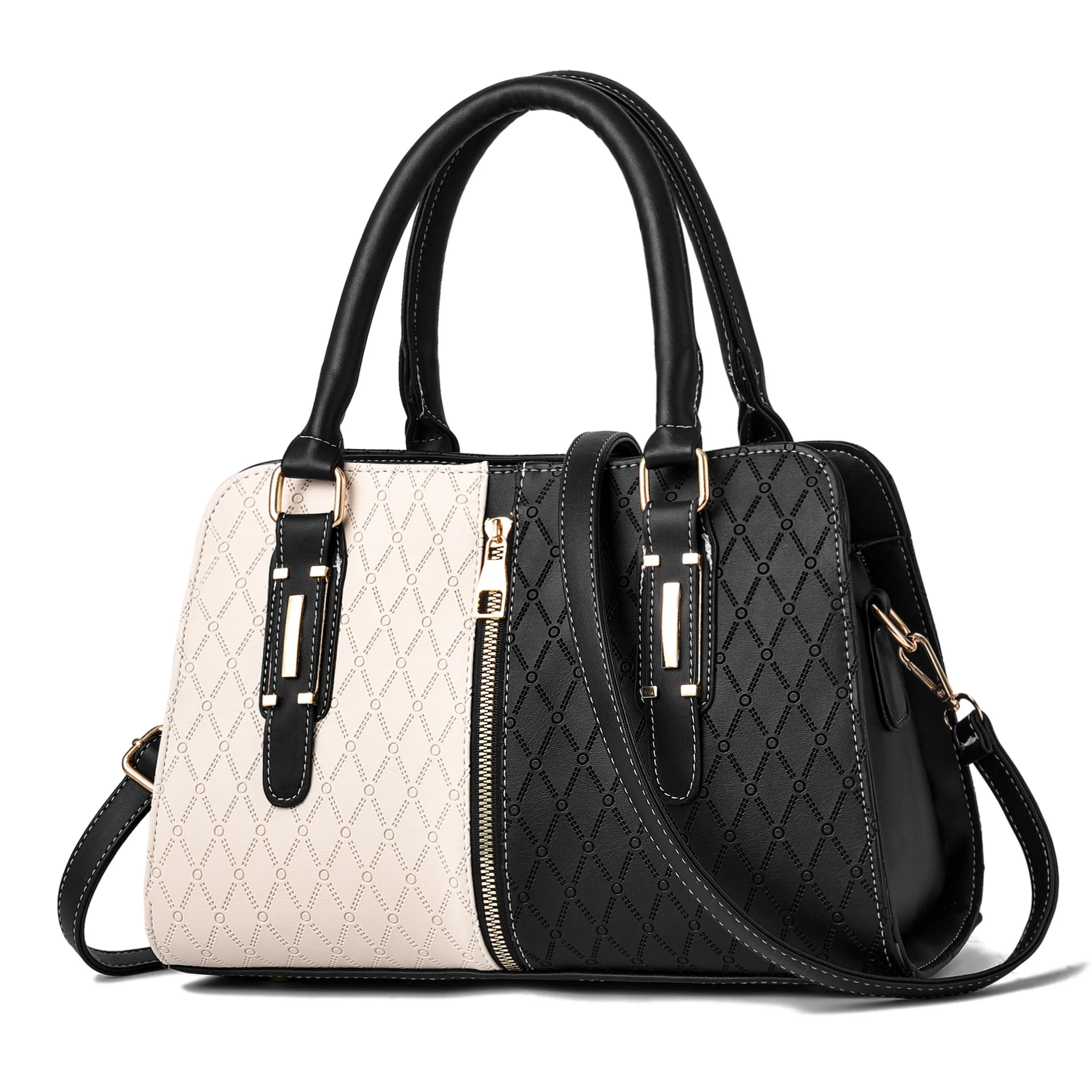 

Luxury Dot Printing Handbags Women PATCHWORK Bags Designer 2021 Crossbody Pu Leather Black Soft Washed Messenger Flap Bag
