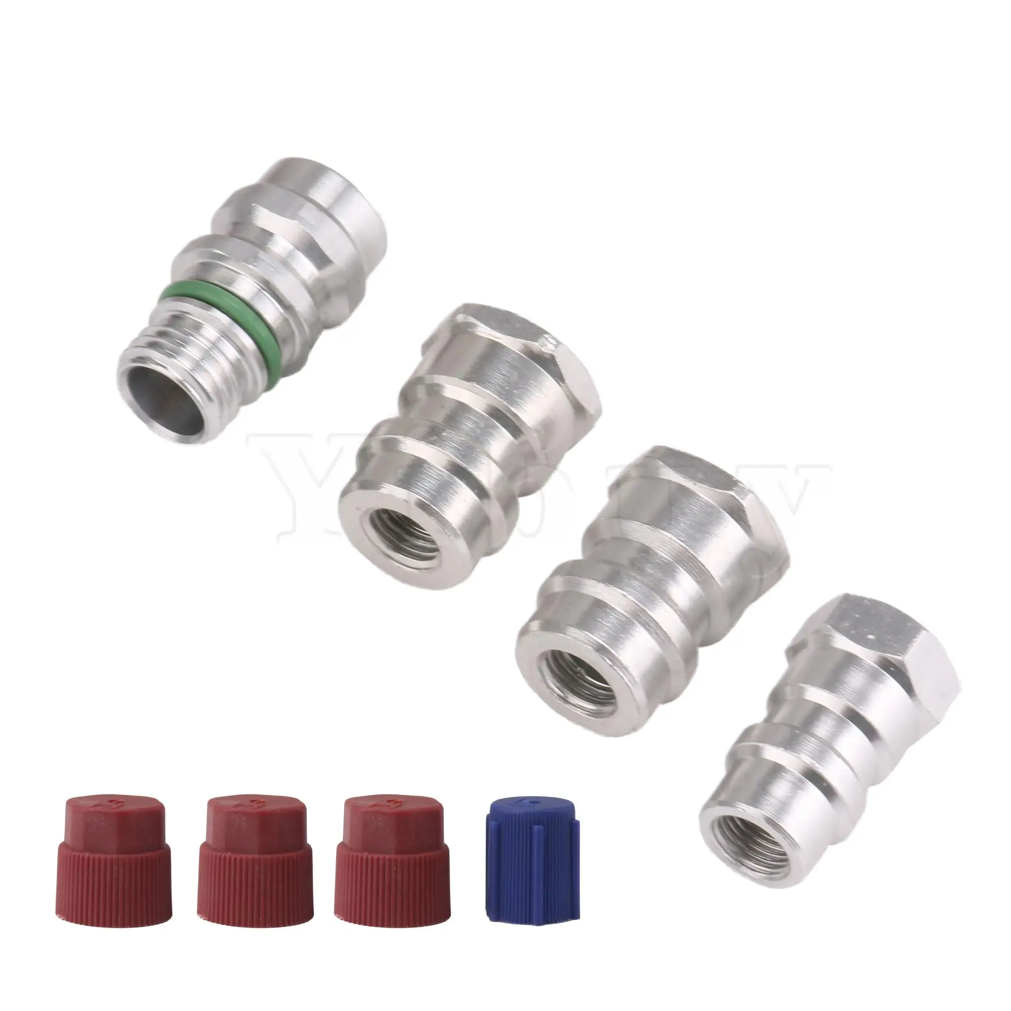 

4pcs R12 to R134A Conversion Adapter kit with 7/16 High Low Side Port