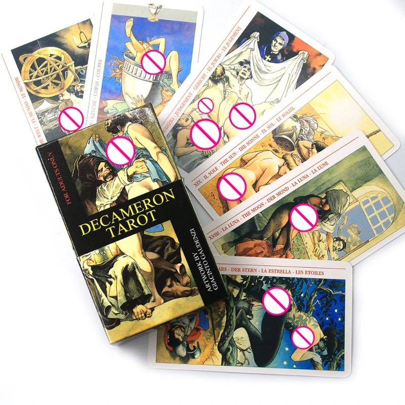 

Decameron Tarots 78-Card Deck Full English Oracle Cards Friends Party Board Game