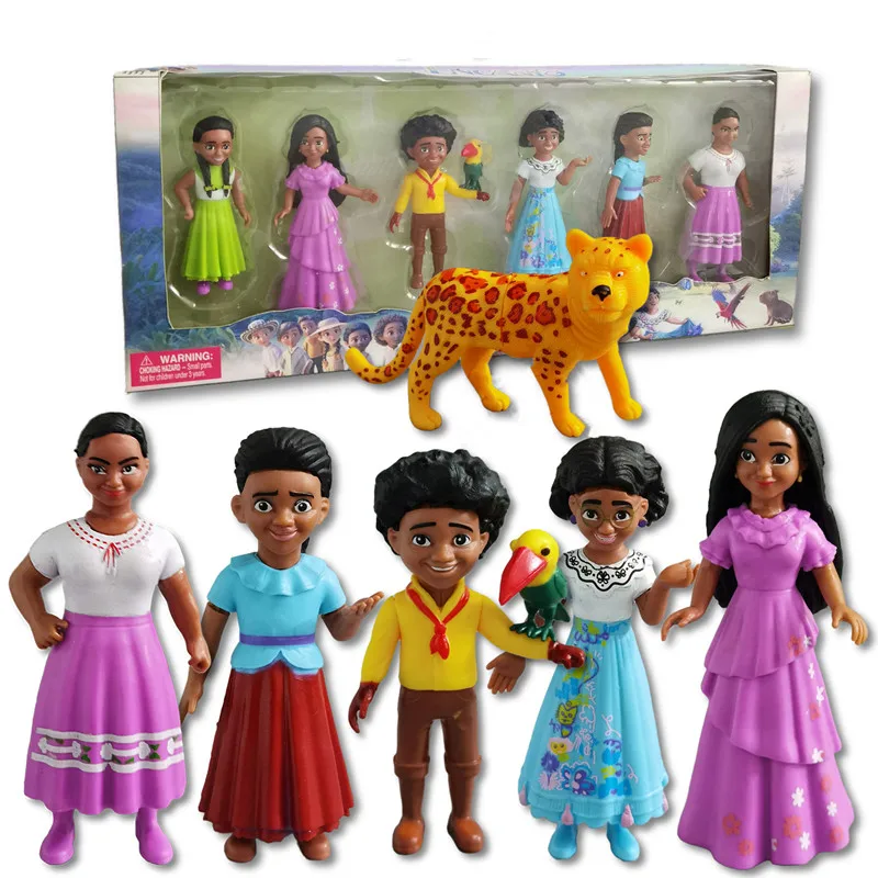 

Disney New Movie Encanto Action Figures Anime Madrigal Juliet Isabela Luisa Doll Collection Model Toys Set For Kids Gift