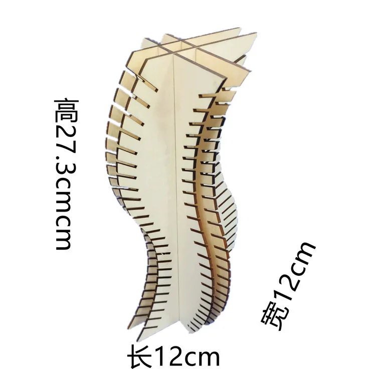 Diy Сращивание s-образная лазерная резьба деревянная модель здания бытовые