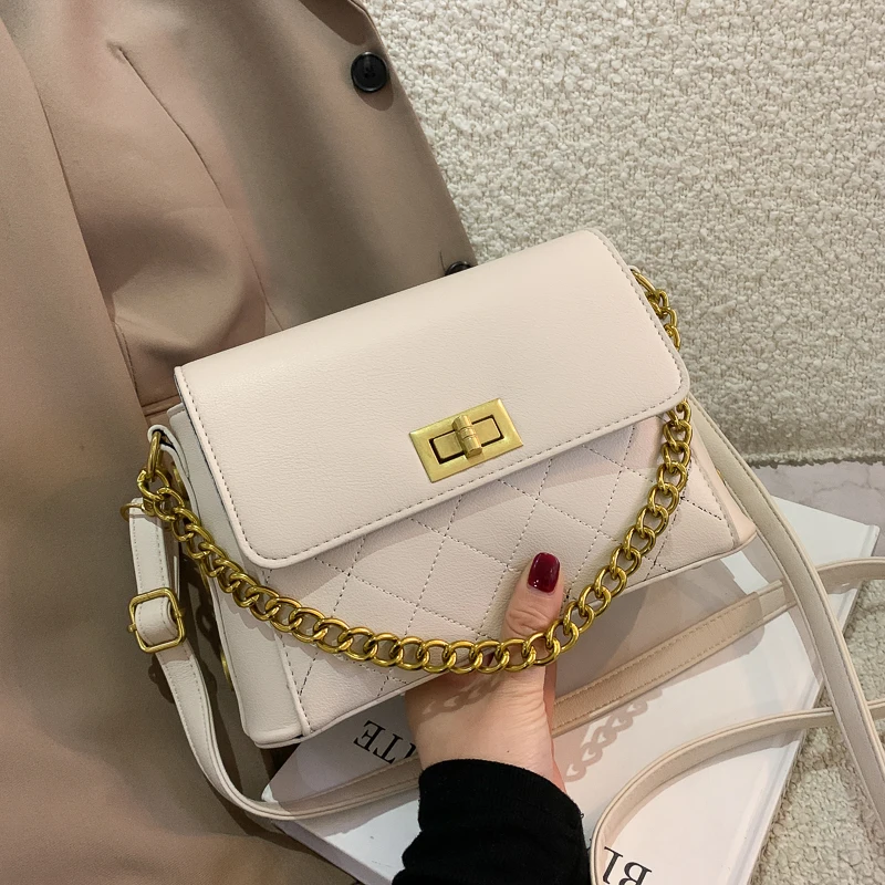 Твердые Цвет искусственная кожа через плечо сумки для женщин с 2020 Новая