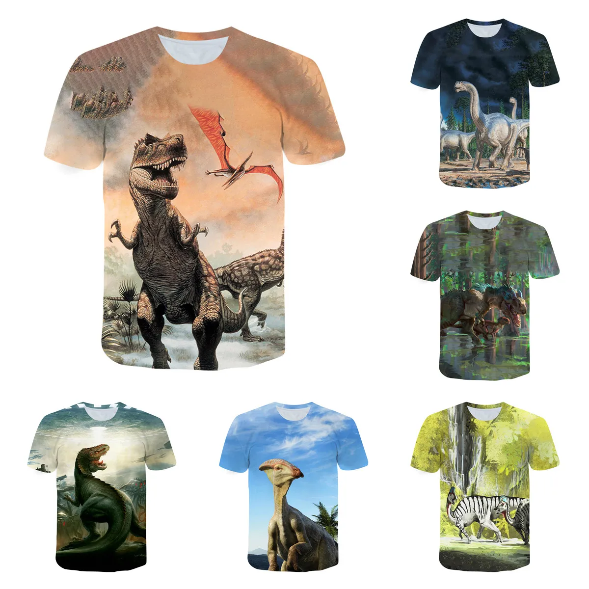 

Summer T-shirts Short Sleeve Horror Anime Shirt Kids POLO MAN Jurassic STREETWEAR 3D Mens Cotton Men's Free Shipping 100-6xl
