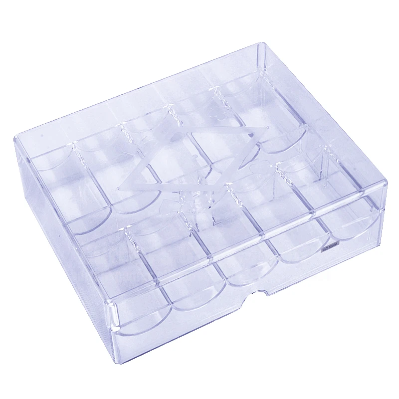 200шт емкость Высокое качество акрил фишки для покера контейнер Фишки коробка|poker