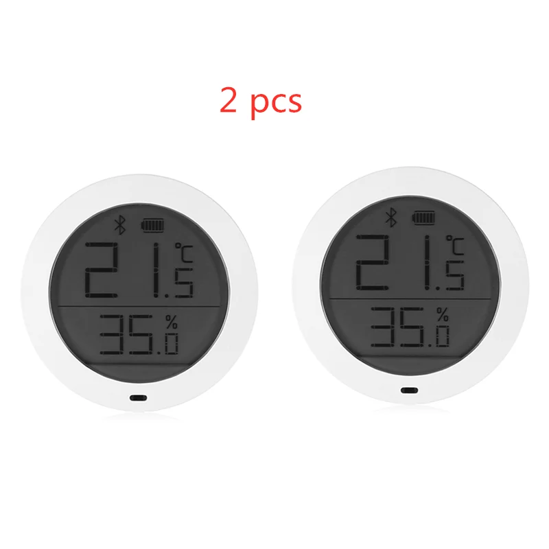 2 pcs Xiao mi jia Bluetooth Смарт температура Hu mi dity сенсор ЖК цифровой экран термометр mi Home приложение в комплекте распродажа - Цвет: 2 pcs