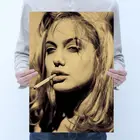 Постер с изображением звезд Анджелины Джоли, ретро, животное, крафт-бар, кафе, украшение, живопись, Настенная Наклейка