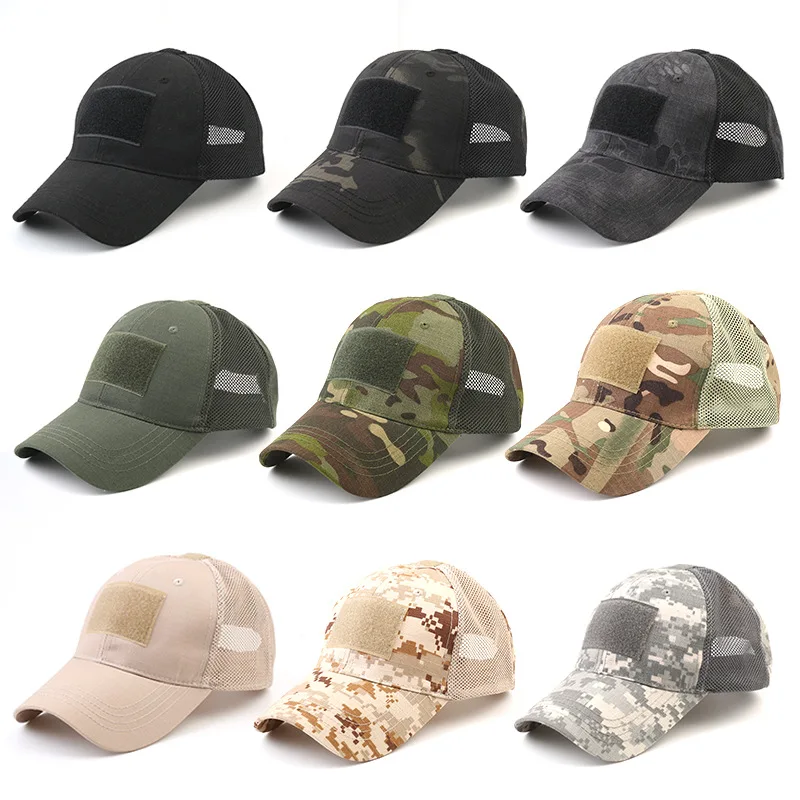 

Outdoor Multicam Camouflage Adjustable Cap Mesh Tactical Military Army Airsoft Fishing Hunting Hiking Snapback Hat Cycling
