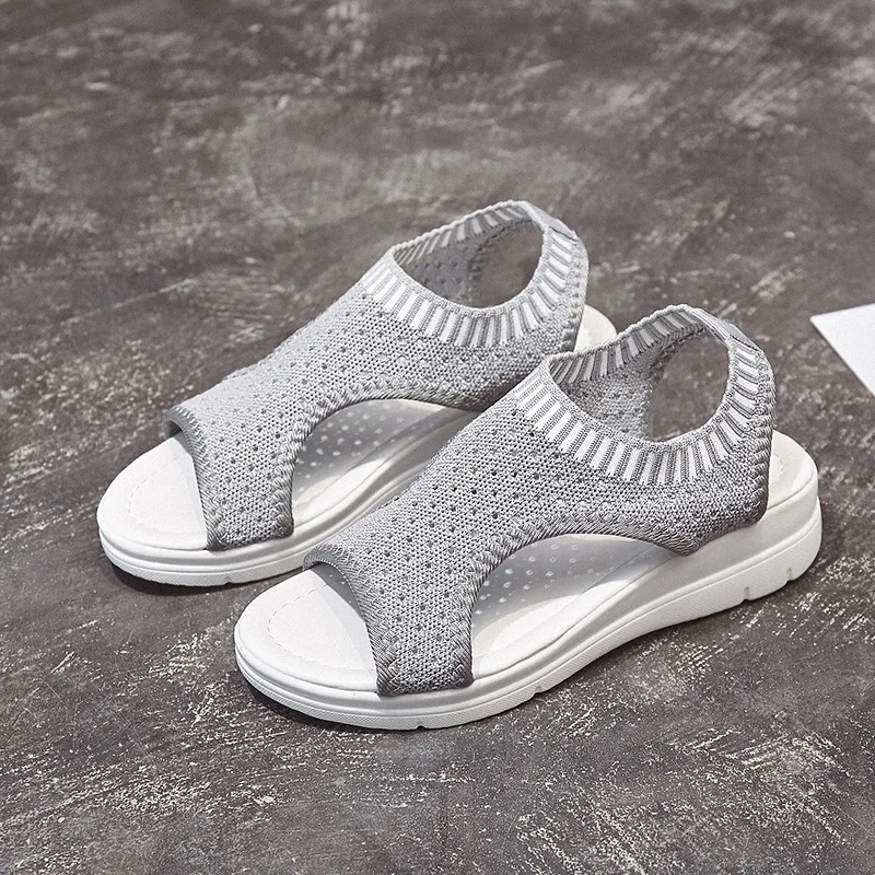 

Sandals women summer new open toed flat Roman women sandals flying woven hollow platform sports sandals flat sandals