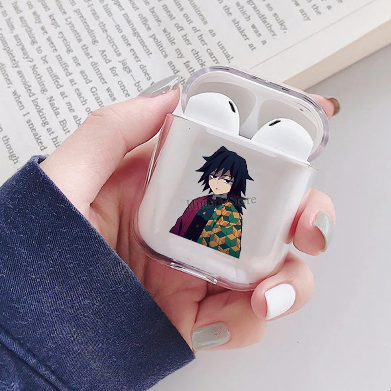 Томилочка Giyu демон убийца наушники чехол для Apple AirPods 1 2 мягкий прозрачный из