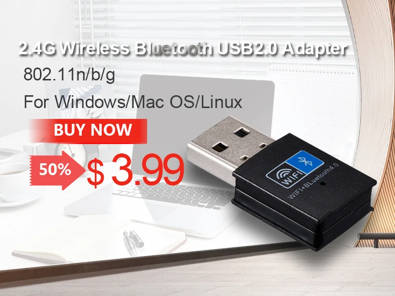 Wifi bluetooth-адаптер 150 Мбит/с USB Wifi антенный адаптер 2dBi RTL8723BU Беспроводная сетевая Рабочая карта Wifi приемник передатчик